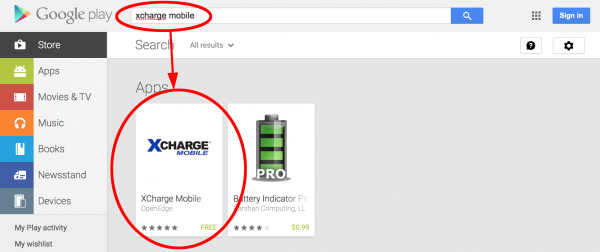 Search for "xcharge mobile"